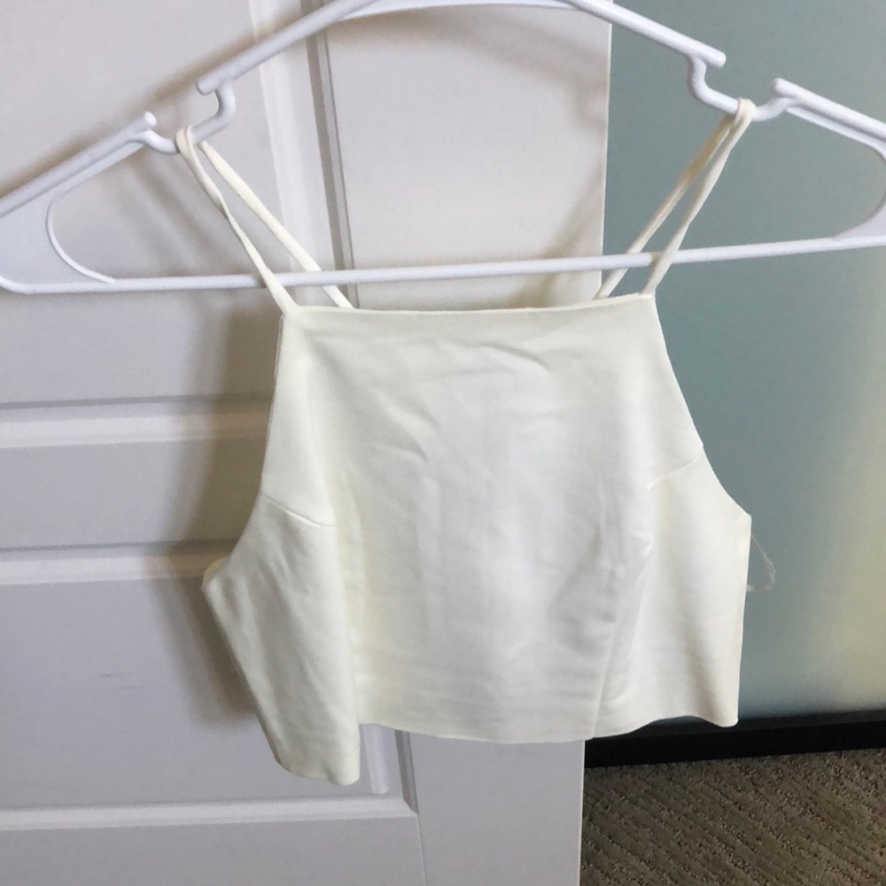 Hello Molly White Crop Top